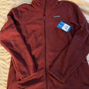 Columbia Burgundy Full Zip Fleece